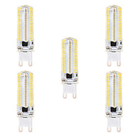 5 pcs 8W 152LED Dimmable SMD3014 Corn Light AC220V AC110V White Warm White G9 G4 BA15D miniinthebox