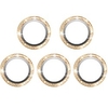 (5 Pcs) Camera Lens Protector Compatible with iPhone 13 and iPhone 13 Mini, Aluminum Alloy Edge Cover Tempered Glass Circle Lens Cover miniinthebox