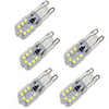 5 pcs G9 4W 14LED Dimmable SMD2835 Corn Light Transparent Case 220V White / Warm White