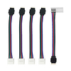 5 PCS LED 5050 RGB Strip Light Connector 4 Pin Conductor 10 mm Wide Strip to Controller Jumper Solderless Clamp miniinthebox