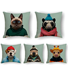5 pcs Pillow Cover Animal Simple Casual Square Polyester Traditional Classic miniinthebox