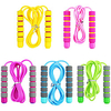 5 Pcs Soft Skipping Rope Adjustable Jumping Rope Foam Handle Exercise Jump Rope Jumping Rope Bulk Set for Kids Children and Students(Blue Pink Purple Green and Yellow) miniinthebox