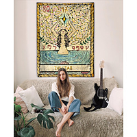 5 sizes Sun Moon Tapestry Wall Hanging Hippie Witchcraft Tapiz Psychedelic Farmhouse Decor Tenture Tapisserie Beach Bohemian Custom