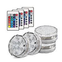 5 W 4pcs 2pcs 1pc Waterproof Remote Controlled Dimmable Underwater Lights 4.5 V Multi Color 10 Outdoor Lighting Swimming pool Courtyard LED Beads Halloween Christmas miniinthebox