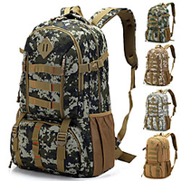 50 L Rucksack Rain Waterproof Low-friction Outdoor Hiking Climbing Camping Nylon Light Brown Camouflage Grey