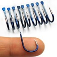 50 pcs Worm Hooks Fishing Hooks Thin Hang-Nail / Cutting Blade Sea Fishing / Fly Fishing / Ice Fishing Alloy Synthetic / Ultra Light (UL) / Spinning / Freshwater Fishing / Carp Fishing / Bass Fishing