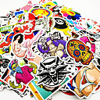 500 Pcs/ Pack Random Music Film Vinyl Skateboard Guitar Travel Case Sticker Car Decal Cute Stickers