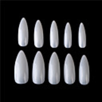500 Pieces of Bags Full of Transparent Medium And Long Pointed False Nail Stickers Nail Nails False Nail Tips with Case for Nail Salons and DIY Nail Art