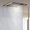 500360 Matte Black Bathroom Faucet Rain Shower Complete with LED Stainless Steel Shower Head Ceiling Mounted Ti-PVD Feature - Design / Rainfall Shower Head System
