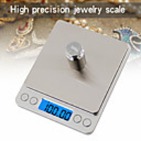 500g/0.01g LCD-Digital Screen Auto Off Electronic Kitchen Scale Digital Jewelry Scale Mini Pocket Digital Scale with 2 Trays