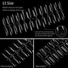 500pcs French False Acrylic Nail Tips Cover Tips Coffin Fake Nails UV Gel Manicure Fake Nail Tips