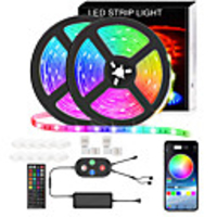 5050 Led Strip Lights 10M Smart RGB Led Light Strip Music Sync 600LEDs Color Changing Light Strips Bluetooth APP Control with Remote for Bedroom Room TV Party Bedroom Room TV Backlight PC Desk Kitchen