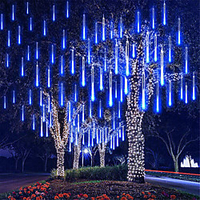50cm 100-240V Outdoor Meteor Shower Rain 24 Tubes LED String Lights Waterproof For Christmas Wedding Party Decorationfor Christmas Trees Halloween Decoration Holiday Wedding