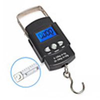 50kg/110lb Digital Fish Scale Electronic Scale Portable Express Luggage Weight Hanging Scale with 1m Measuring Tape