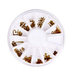 50pcs Different Shaped Metal Nail Art Decoration