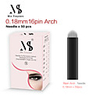 50pcs Manual Permanent Makeup Needles 0.18mm 16U Shape Tebori Tattoo Blades For Microblading