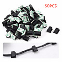 50pcs self-adhesive Car Fixed Clip Car GPS Data Cable Light Cord Decorative Wire Fixing Organizer Wire Management Harness Clamp