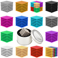 512-1000 pcs 5mm Magnet Toy Magnetic Balls Building Blocks Super Strong Rare-Earth Magnets Neodymium Magnet Neodymium Magnet Magnetic Stress and Anxiety Relief Office Desk Toys Relieves ADD,  ADHD miniinthebox