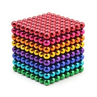 512 pcs 5mm Magnet Toy Magnetic Balls Building Blocks Super Strong Rare-Earth Magnets Neodymium Magnet Puzzle Cube Magnet Toy Magnetic Stress and Anxiety Relief Office Desk Toys Relieves ADD,  ADHD miniinthebox