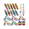 53 pcs Finger skateboards Mini fingerboards Finger bikes Finger Toys Plastics Alloy Office Desk Toys with Replacement Wheels and Tools Party Favors Kid