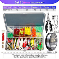 53 pcs Lure kit Fishing Lures Hard Bait Soft Bait Spoons Minnow Popper Vibration / VIB Jig Head lifelike 3D Eyes Bass Trout Pike Freshwater and Saltwater miniinthebox