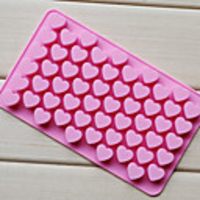 55 Holes Non-stick Silicone Chocolate Cake Love Heart Shaped Mold Bakeware Baking Jelly Ice Heart Mould