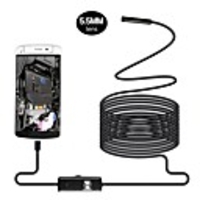 5.5mm Lens 2in1 Android Endoscope 6LED Soft Hard wire waterproof OTG Micro USB Snake Inspection Borescope