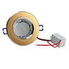 5.5W 5730 SMD 10-LED 500LM White Ceiling Spot Light Bulb Gold (Sanded,  Half Frosted Glass Cover)
