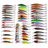 56/30/10 pcs Fishing Lures Kit Set Hard Baits Minnow Crankbait Pencil VIB Swimbait for Saltwater Freshwater Trout Bass Salmon Fishing