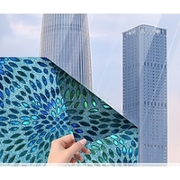 58120cm European-style Electrostatic Glass Stickers Shading Stickers Bathroom Bathroom Frosted Window Renovation Stickers Blue miniinthebox