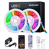 5M 10M 15M 20M LED Strip Lights RGB Waterproof LED Light Strip Music Sync LED 2835 SMD Color Changing LED Strip Light and 24 Keys Remote Bluetooth Controller for Bedroom Home TV Back Lights