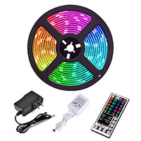 5M 300 x 2835 8mm Lights LED Strip Lights RGB Tiktok Lights Flexible and IR 44Key Remote Control Linkable Self-adhesive Color-Changing miniinthebox