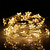 5M 50Led Star Starry Copper Wire String Lights Christmas Fairy Light Garland AA Battery Operated For Wedding Party Decoration (come without battery)