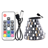 5m LED Light Strips RGB Tiktok Lights TV Backlight 150 USB IP65 Waterproof RF 17 Keys Remote Control 16 Colors Change for 40 to 60inch TV Backlight