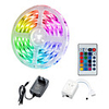 5M LED Strip Lights Flexible RGB Tiktok Lights 300 x 2835 8mm IR 24Key Remote Control with EU US 12V 2A Power AC100-240V
