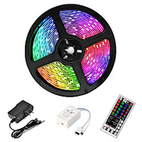 5M LED Strip Lights Waterproof RGB Tiktok Lights 300 x 2835 8mm Flexible and IR 44Key Remote Control Linkable Self-adhesive Color-Changing miniinthebox