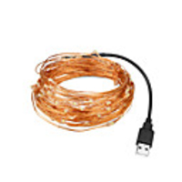 5m String Lights 50 LEDs Warm White RGB White Party Decorative Wedding USB Powered