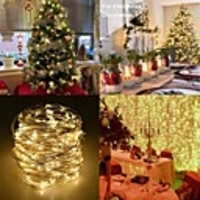 5m String Lights Outdoor String Lights 50100200 LEDs 1 13Keys Remote Controller 5pcs 1 set Red Blue Yellow Christmas New Year