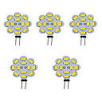 5pcs 2 W LED Bi-pin Lights 330 lm G4 T 12 LED Beads SMD 5730 Warm White Cold White