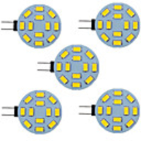 5pcs 2.5 W LED Bi-pin Lights 340 lm G4 12 LED Beads SMD 5730 9-30 V