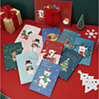 5pcs 3D Christmas Decorations Christmas Ornaments Cards