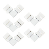 5pcs 4 pin DIY LED RGB Strip Light Connector Adapter 5050 LED 10mm L-shape miniinthebox