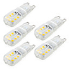 5pcs 4 W LED Bi-pin Lights 300-400 lm G9 T 14 LED Beads SMD 2835 Dimmable Decorative Warm White Cold White Natural White 220-240 V 110-130 V / 5 pcs / RoHS
