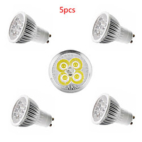 5pcs 4 W LED Spotlight 350 lm E14 GU10 GU5.3 4 LED Beads High Power LED Decorative Warm White Cold White 85-265 V / 5 pcs / CE Certified miniinthebox