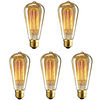 5pcs 40 W E26 / E27 ST64 Warm White 2200-2700 k Retro / Dimmable / Decorative Incandescent Vintage Edison Light Bulb 220-240 V miniinthebox