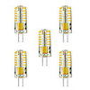 5pcs 5 W LED Bi-pin Lights 300 lm G4 T 48 LED Beads SMD 2835 Warm White White 12 V