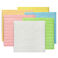 5PCS 5mm Self-Adhesive 3D Wall Sticker Imitation Brick Marble Embossed DIY Home Decoration Wallpaper Kid room Kitchen Bedroom