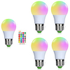 5pcs A50 3W 200-250LM RGB E27 LED Bulb LED Lamp 16 Color 24 key IR Remote Control Chandelier for Living Room Dimmable AC85-265V miniinthebox