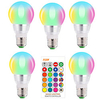 5pcs E27 E14 RGB Led Bulb 5W Dimmable 16 Color Changing Magic Bulb AC 220V 110V RGBW White IR Remote Night Light miniinthebox