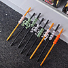5PCS Halloween Plastic Straw Bar Ktv Drinks Shop Pumpkin Straws Ghost Straws Festival Decoration
